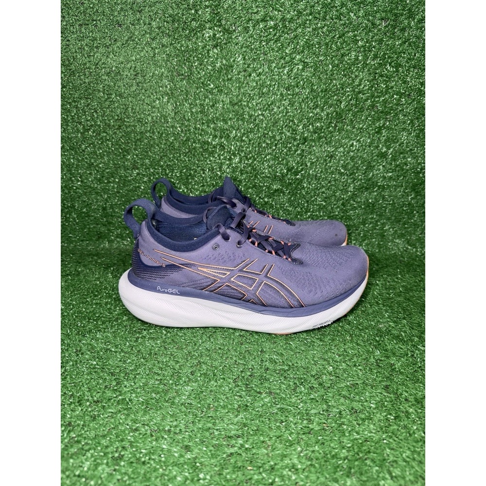 Asics Gel-Nimbus 25 Womens Size 8.5 Purple White Running Shoes Comfort‎ Sneakers